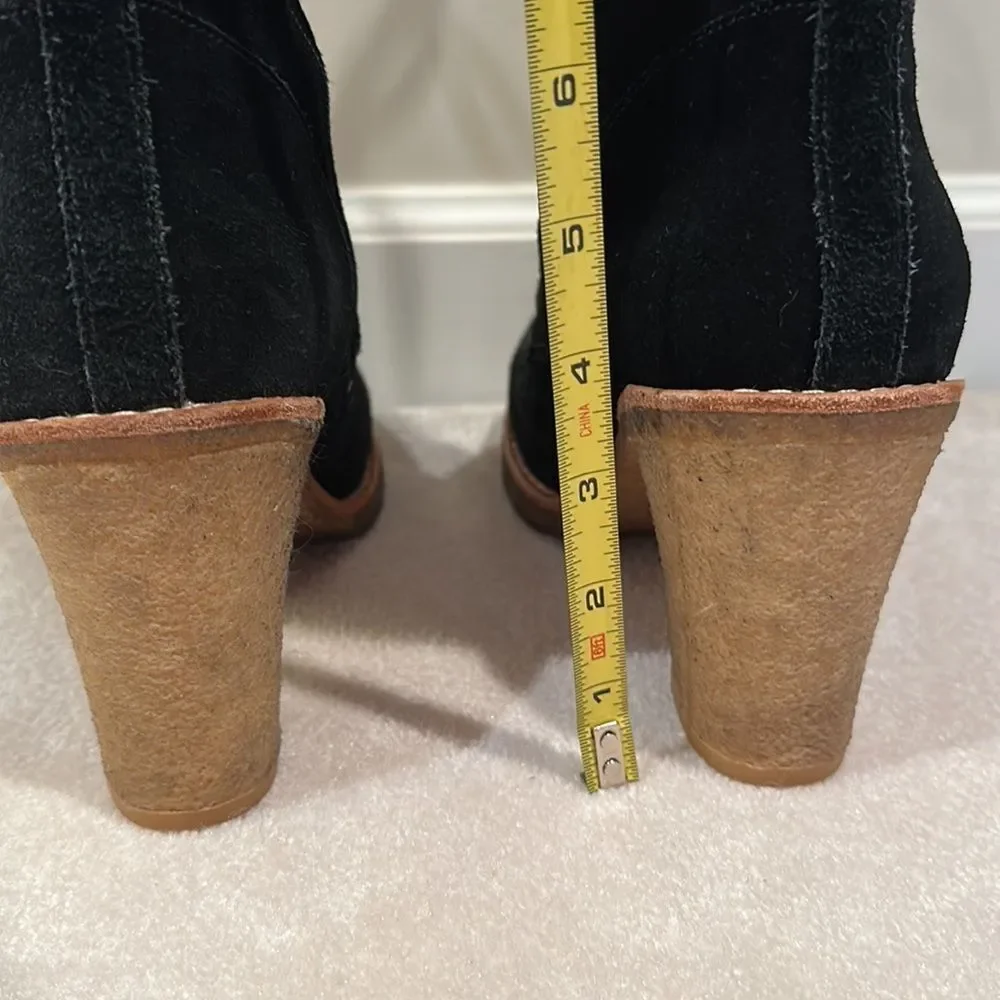 UGG Boots Women’s Aubree Winter Black Suede UGGplush lining Side Zip Sz 9 - Picture 13 of 16